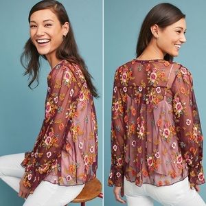 Anthropologie | Feather Bone Giralda Ruffle Blouse
